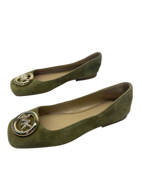 Michael Kors Milan Flex Suede Ballet Flats - Pistachio Green 7.5